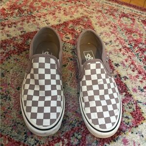 Vans Lilac Checkered Slip-On Sneakers